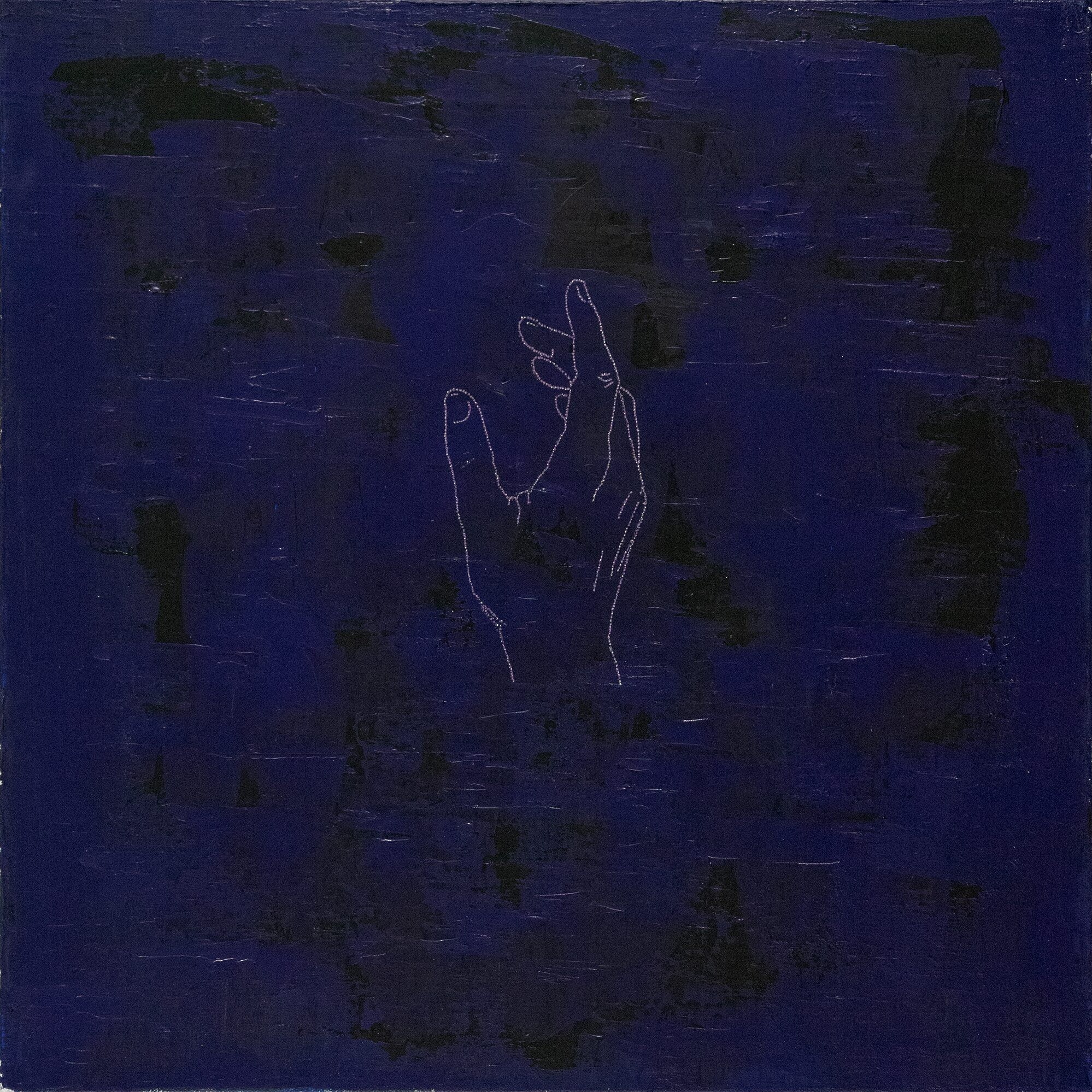 Dark Blue Hand Art by Dave Hackel